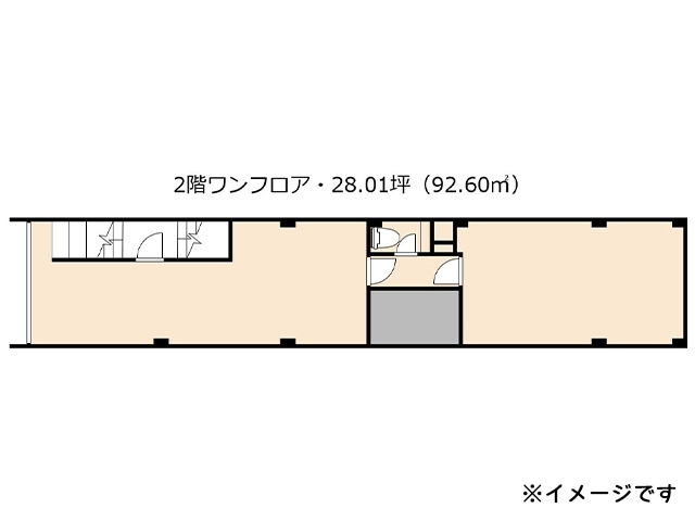 ワンフロア92.60㎡の間取り図